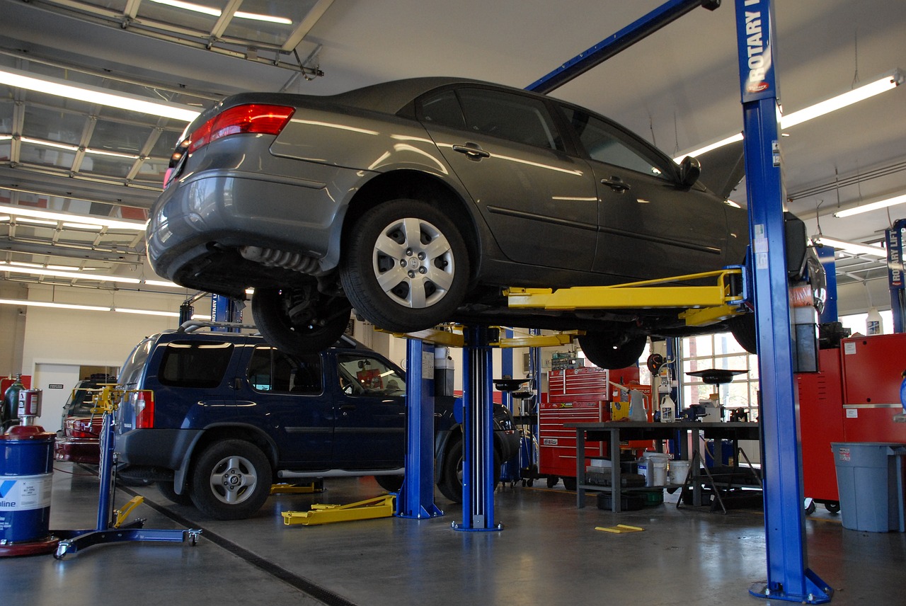 car on lift